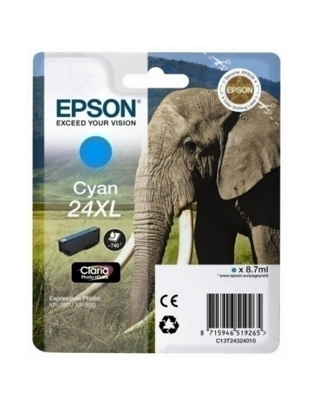 CARTUCHO INKJET EPSON T243240 N24XL EXPRESSION PHOTO XP-55750760850860950960 EXPRESSION PREMIUM XP-750850 CIAN 87ML