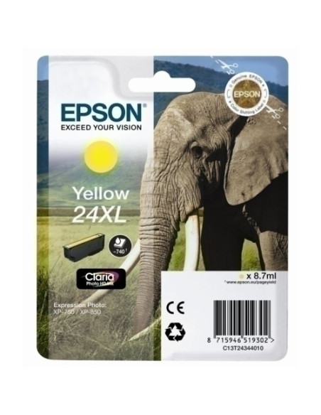CARTUCHO INKJET EPSON T243440 N24XL EXPRESSION PHOTO XP-55750760850860950960 EXPRESSION PREMIUM XP-750850 AMARILLO 87ML