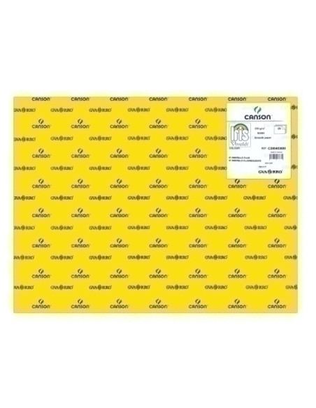 CARTULINA FLUOR 50x65 cm IRIS 250g AMARILLA PAQUETE de 25