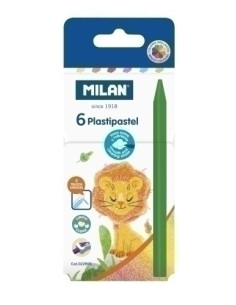 CERAS MILAN PLASTIPASTEL REDONDOS CAJA de 6