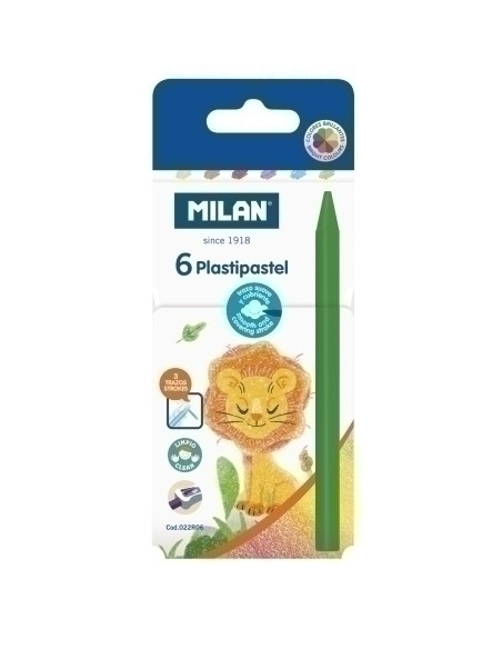 CERAS MILAN PLASTIPASTEL REDONDOS CAJA de 6