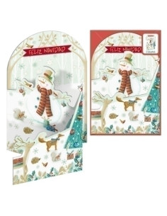 CHRISTMAS DOHE ESCENAS DESPLEGABLES 115x170 MUÑECO DE NIEVE
