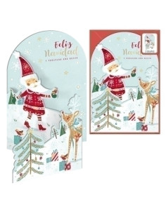 CHRISTMAS DOHE ESCENAS DESPLEGABLES 115x170 SANTA EN LA NIEVE
