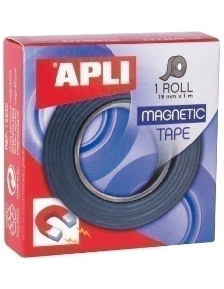 CINTA ADHESIVA APLI MAGNETICA rollo 1m x 19mm