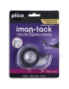 CINTA ADHESIVA PLICO MAGNETICA IMAN-TACK MATERIALES LIGEROS rollo 3m x 19mm