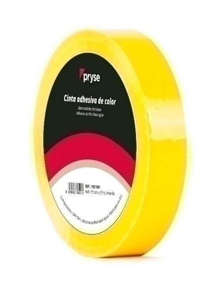 CINTA ADHESIVA PRYSE OPP 19x63 AMARILLO