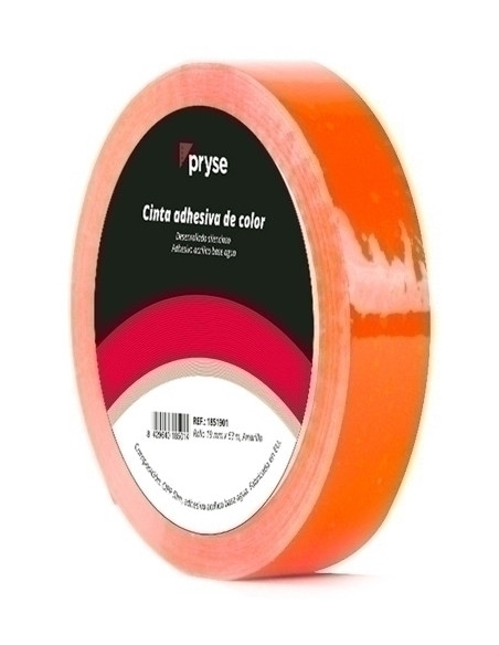 CINTA ADHESIVA PRYSE OPP 19x63 NARANJA