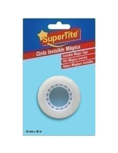 CINTA ADHESIVA SUPERTITE INVISIBLE MAGICA rollo 30m x 18mm