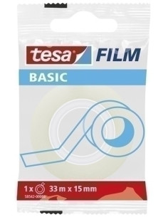 CINTA ADHESIVA TESA BASIC TRANSPARENT rollo 33x15
