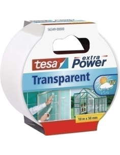 CINTA ADHESIVA TESA EXTRA POWER EXTERIORES rollo 10x50 PVC TRANSPARENTE