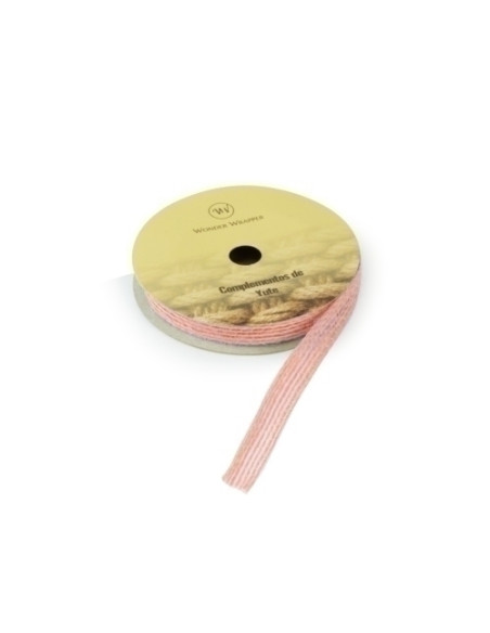 CINTA DE REGALO DE YUTE de 10 mm ROLLO de 3 m NARANJA