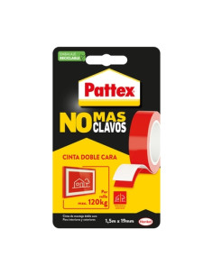 CINTA DOBLE CARA PATTEX NO MAS CLAVOS ROLLO 19mm x 15m