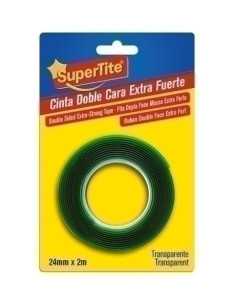 CINTA DOBLE CARA SUPERTITE rollo 2m x 24mm FUERTE