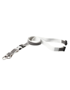 CINTA TARIFOLD REFLECTANTE PARA PORTANOMBRES CON ANILLA Y MOSQUETON BLANCO BOLSA de 10