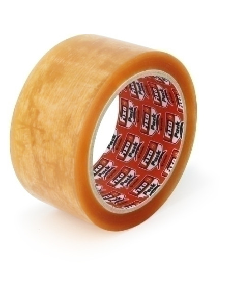 CINTA de EMBALAJE FIXO PACK PP CAUCHO rollo 132x50 TRANSPARENTE