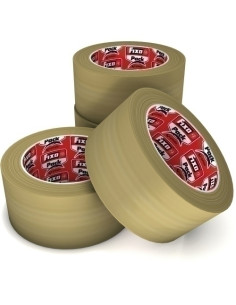 CINTA de EMBALAJE FIXO PACK PP EXTRA FUERTE CAUCHO rollo 132x48 MARRON