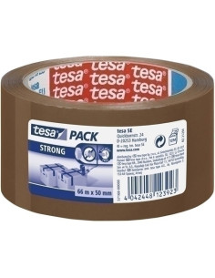 CINTA de EMBALAJE TESA PP rollo 66x50 FUERTE SILENCMARRON