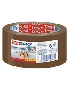 CINTA de EMBALAJE TESA PVC EXTRA FUERTE LISO rollo 66x50 MARRON