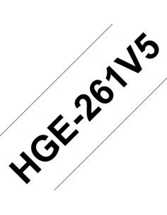 CINTA de ROTULAR BROTHER LAMINADA 8m 36mm NEGRO sobre BLANCO PACK DE 5