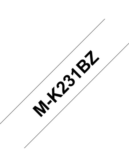 CINTA de ROTULAR BROTHER NO LAMINADA 8m 12mm NEGRO sobre BLANCO