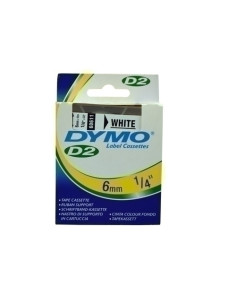 CINTA de ROTULAR DYMO LM D2 fondo 10m  6mm BLANCO 60611