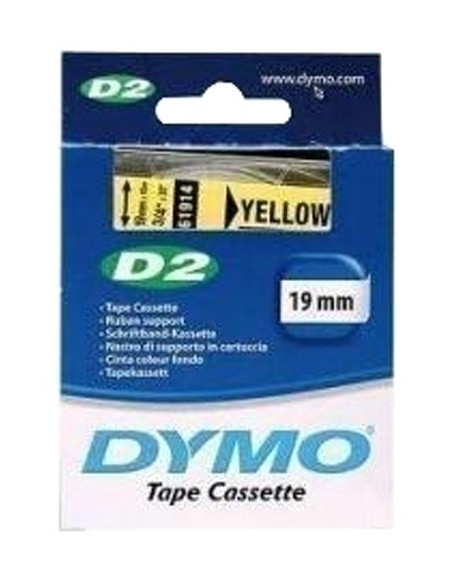 CINTA de ROTULAR DYMO LM D2 fondo 10m 19mm AMARILLO 61914