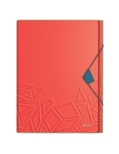 CLASIFICADOR ACORDEON LEITZ URBAN CHIC PP A4 6 SEPARAD ROJO