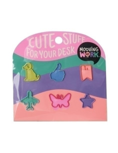 CLIP COLOR MOOVING FORMAS 6 PIEZAS