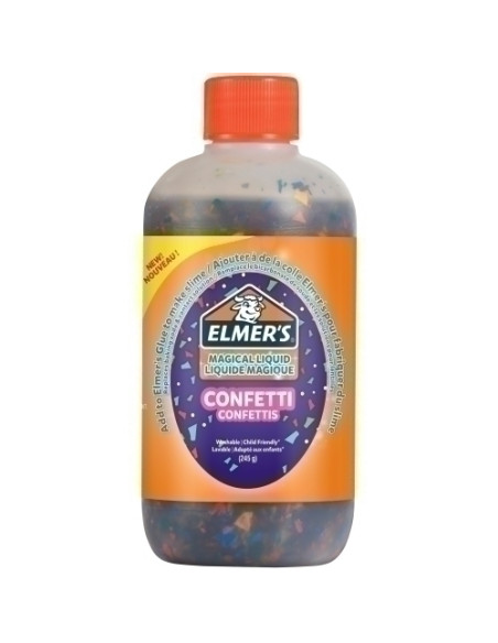 COLA ELMER´S SLIME LIQUIDO MAGICO ACTIVADOR 245 ml CONFETTI