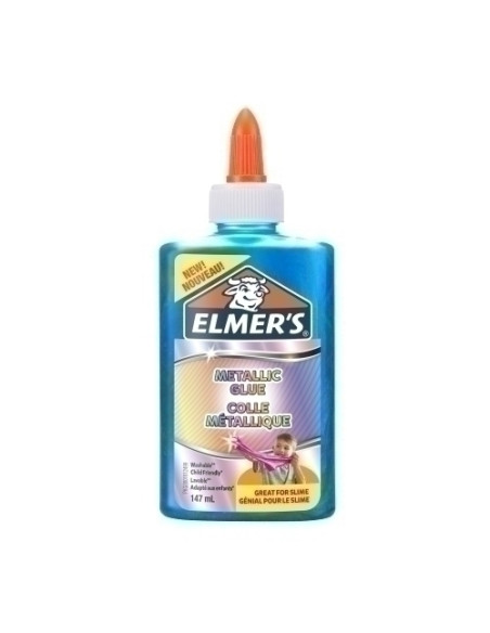 COLA ELMER´S SLIME METALICO LAVABLE 147 ml AZUL