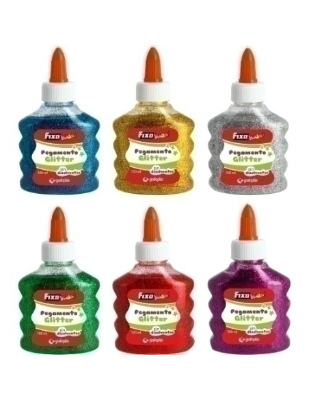 COLA FIXO KIDS GLITTER 100ml EXPOSITOR DE 12