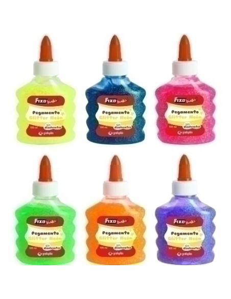 COLA FIXO KIDS GLITTER NEON 100ml EXPOSITOR DE 12