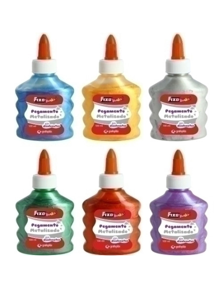 COLA FIXO KIDS METALIZADA 100ml EXPOSITOR DE 12