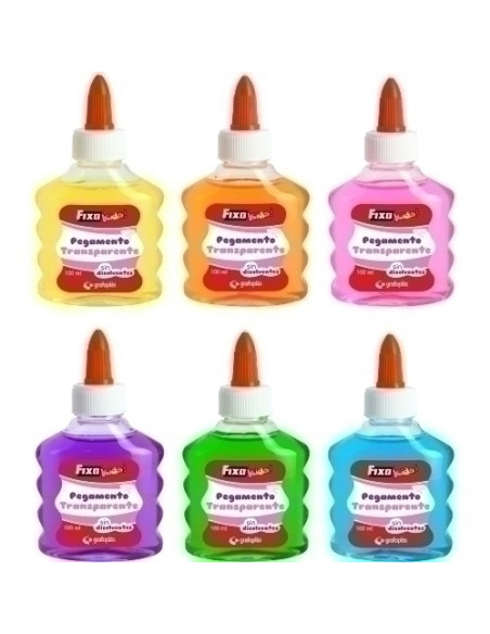 COLA FIXO KIDS TRANSPARENTE 100ml PAQUETE DE 12