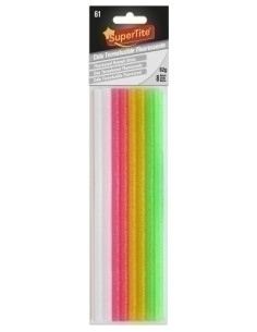 COLA TERMOFUSIBLE en BARRA SUPERTITE 7x200 mm blister de 8 NEON SURTIDO
