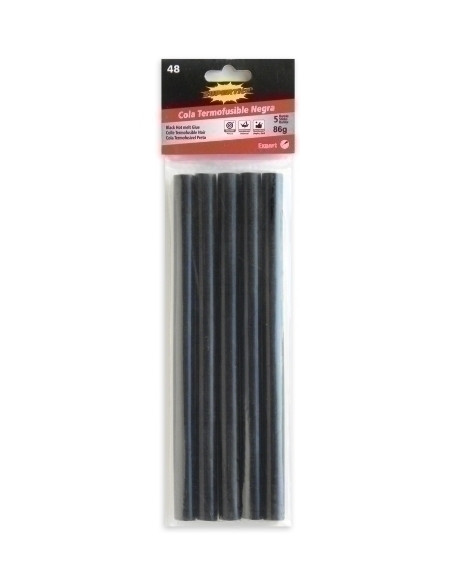 COLA TERMOFUSIBLE en BARRA SUPERTITE NEGRO 11x180 mm blister de 5