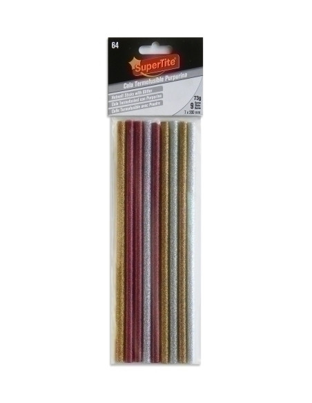 COLA TERMOFUSIBLE en BARRA SUPERTITE PURPURINA 7x200 mm blister de 9