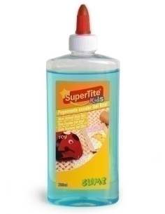 COLA TRANSPARENTE SUPERTITE BOTELLA 260ml AZUL