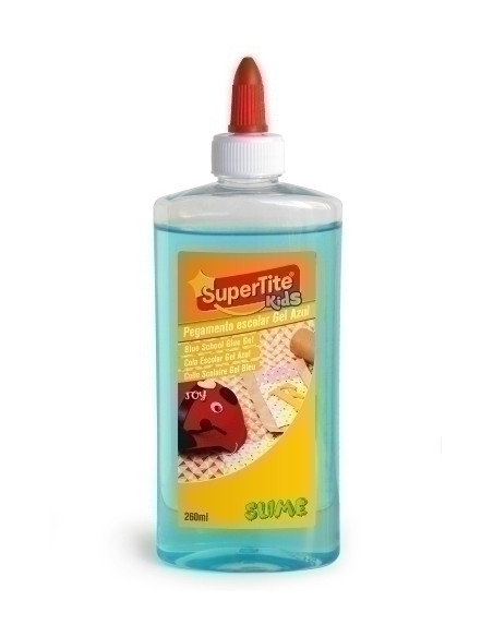 COLA TRANSPARENTE SUPERTITE BOTELLA 260ml AZUL