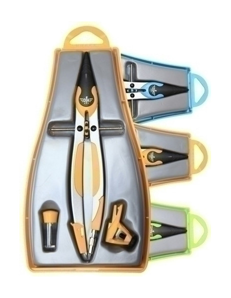 COMPAS BIGOTERA GIGANTE LINEA OVAL COLORES SURTIDOSCON PROTECTOR DE AGUJA
