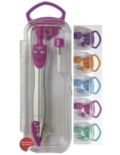 COMPAS ESCOLAR con PROTECTOR AGUJA Y MINA COLORES SURTIDOS