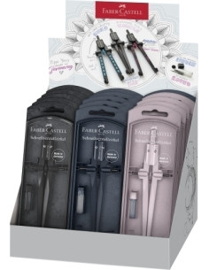 COMPAS FABER-CASTELL STREAM AJUSTE RAPIDO EXPOSITOR de 15 3 col