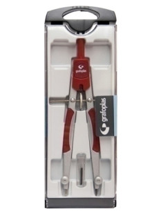 COMPAS GRAFOPLAS MICROMETRICO ROJO CON MINAS