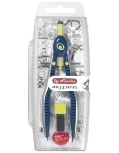 COMPAS HERLITZ MYPEN CON BIGOTERA AZUL MARINOLIMA