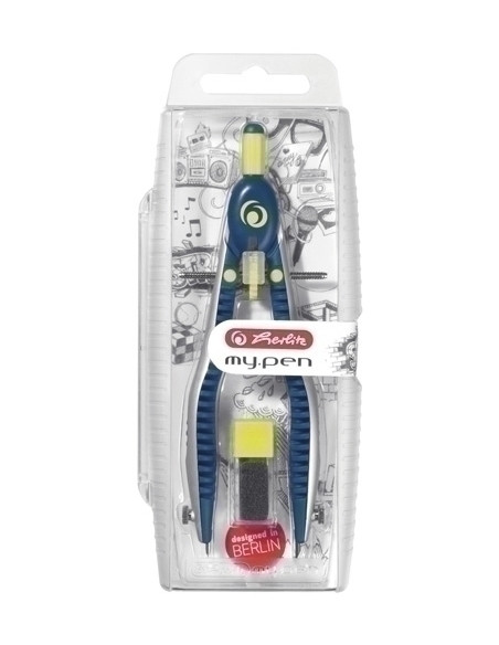 COMPAS HERLITZ MYPEN CON BIGOTERA AZUL MARINOLIMA