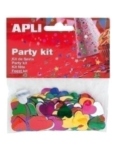 CONFETTI APLI CORAZONES COLOR 15 mm BOLSA 14 gr