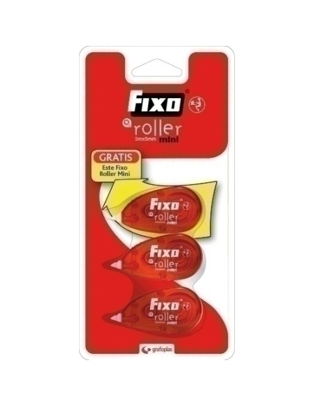 CORRECTOR CINTA FIXO ROLLER MINI BLISTER DE 3