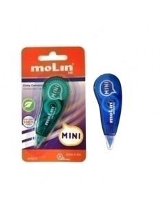 CORRECTOR CINTA MOLIN 5 mm x 3 m MINI COLORES SURTIDOS BLISTER DE 1
