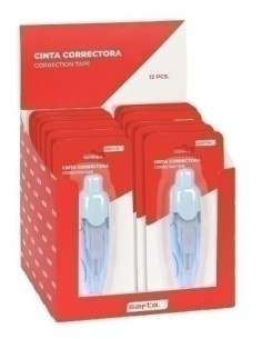 CORRECTOR CINTA SAFTA RETRACTIL EXPOSITOR DE 12