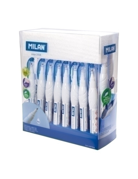 CORRECTOR LIQUIDO BOLIGRAFO MILAN 7ml EXPOSITOR DE 24